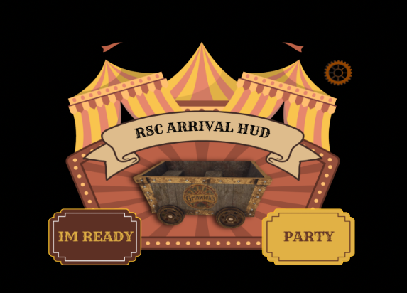 The RSC Arrival HUD with I'm Ready and Party buttons